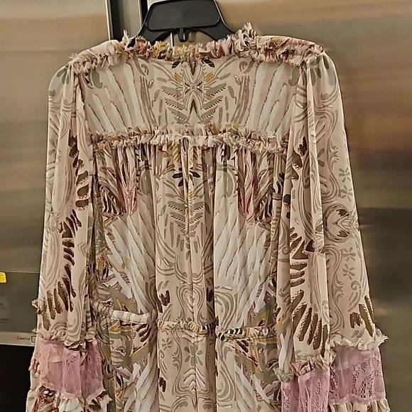 💕FREE PEOPLE💕 Lover to Lover Dress by Bali~ Bohemian Print Small NWOT